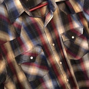 Pearl Snap Mens shirt ... size Lg
